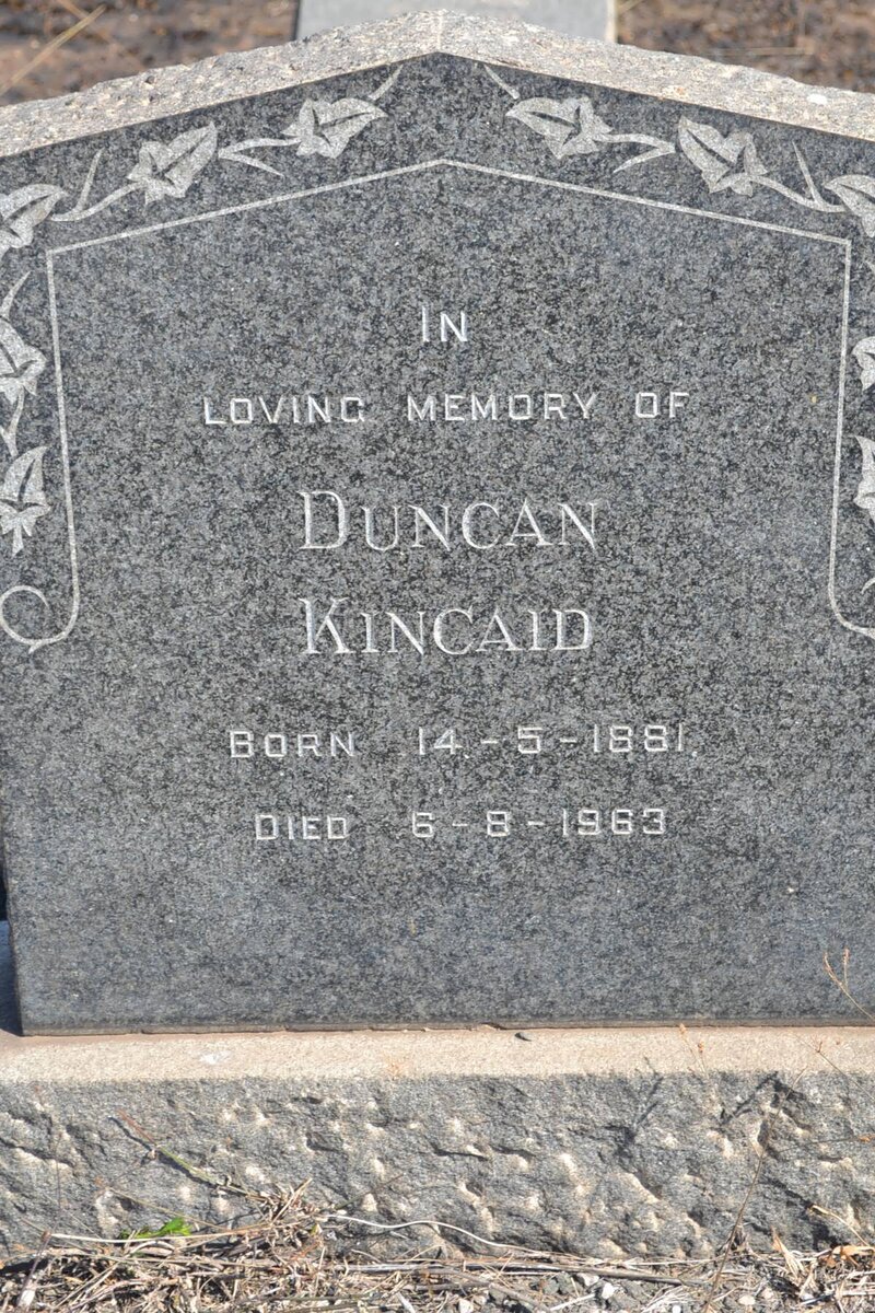 KINCAID Duncan 1881-1963