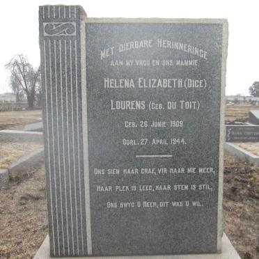 LOURENS Helena Elizabeth nee DU TOIT 1909-1944