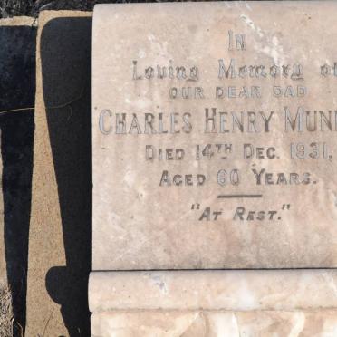 MUNDAY Charles Henry -1931