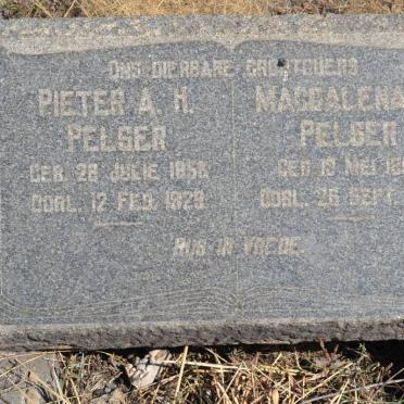 PELSER Pieter A.H. 1856-1929 &amp; Magdalena E. 1858-1931