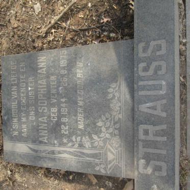 STRAUSS Anna Sophia nee VENTER 1944-1975