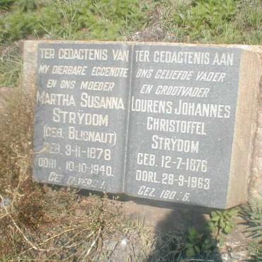 STRYDOM Lourens Johannes Christoffel 1876-1963 &amp; Martha Susanna BLIGNAUT 1878-1940