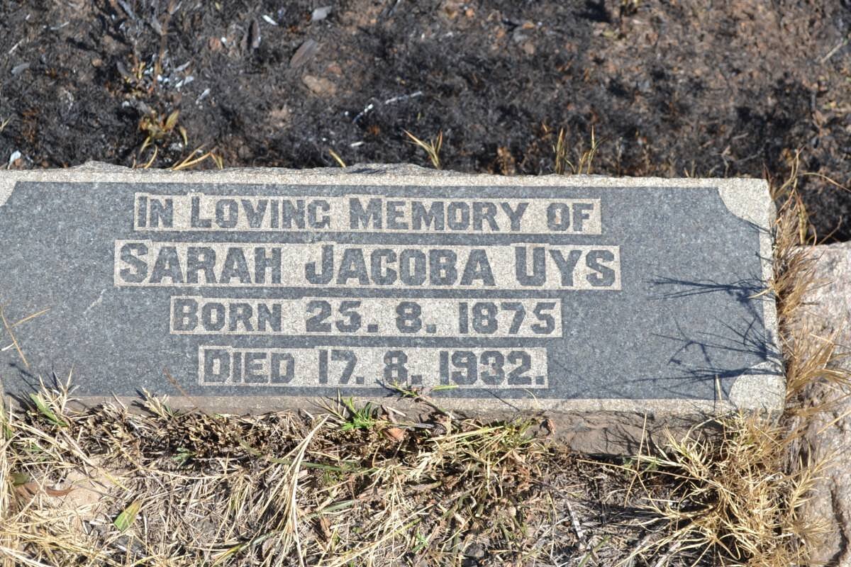 UYS Sarah Jacoba 1875-1932