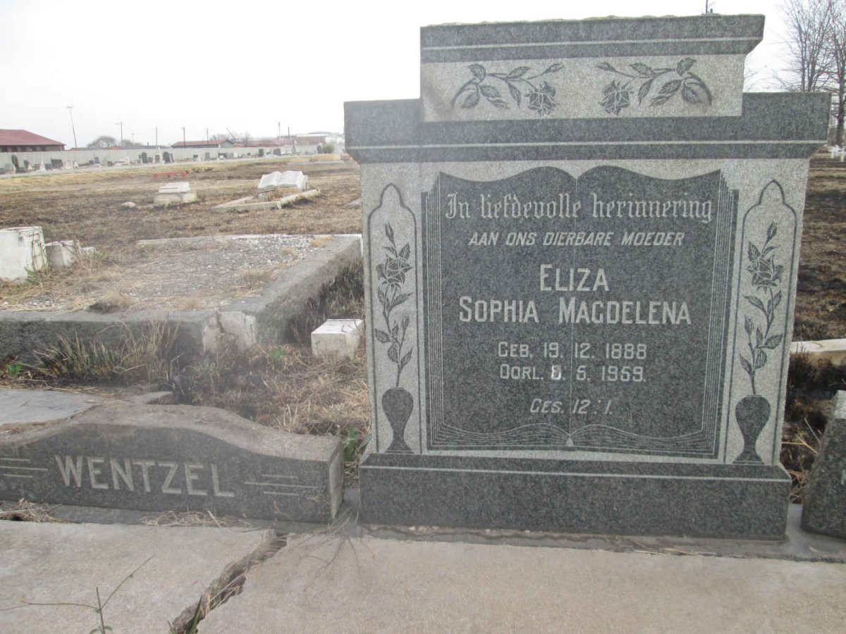 WENTZEL Eliza Sophia Magdelena 1888-1959