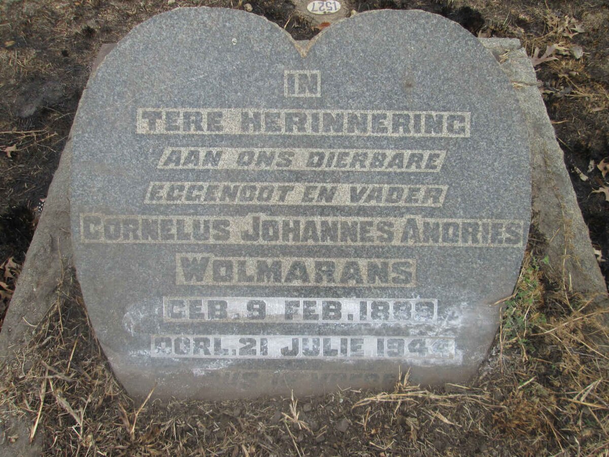 WOLMARANS Cornelus Johannes Andries 1889-194?