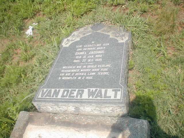 WALT Daniel Jacobus, van der 1883-1939