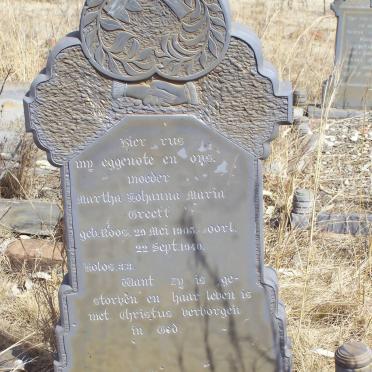 GREEFF Martha Johanna Maria nee ROOS 1905-1940