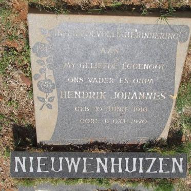 NIEUWENHUIZEN Hendrik Johannes 1910-1970