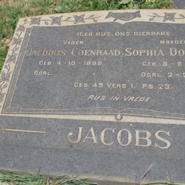 JACOBS Jacobus Coenraad 1898- &amp; Sophia Dorothea 1905-1971