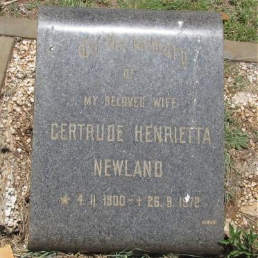 NEWLAND Gertrude Henrietta 1900-1972