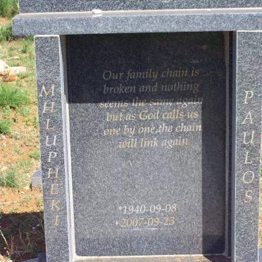 MLOTYWA Mhlupheki Paulos 1940-2007