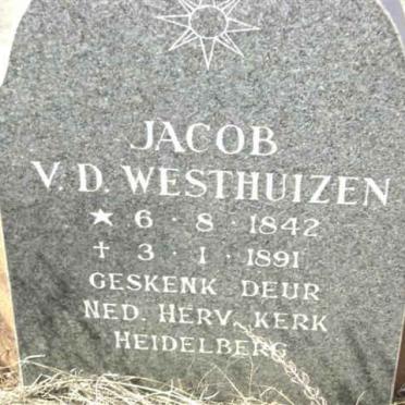 WESTHUIZEN Jacob, v.d. 1842-1891