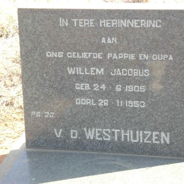 WESTHUIZEN Willem Jacobus, v.d. 1905-1953