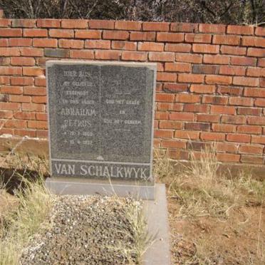 SCHALKWYK Abraham Petrus, van 1869-1932