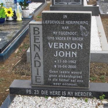 BENADIE Vernon John 1962-2000