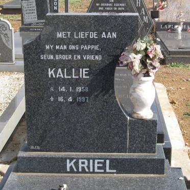 KRIEL Kallie 1958-1997