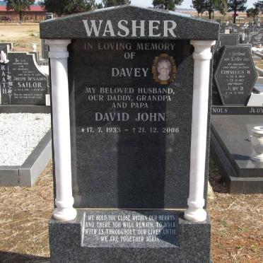 WASHER David John 1933-2006