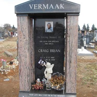 VERMAAK Craig Brian 1982-2005