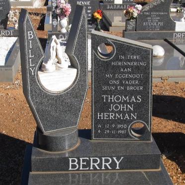 BERRY Thomas John Herman 1950-1987