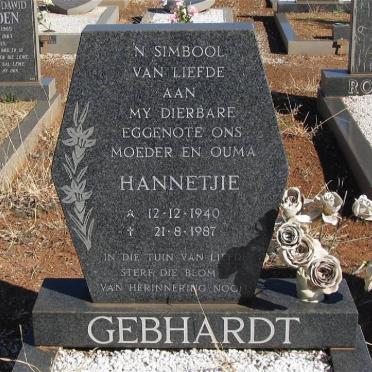 GEBHARDT Hannetjie 1940-1987