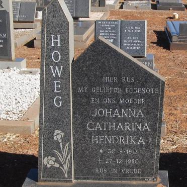 HOWEG Johanna Catharina Hendrika 1917-1980