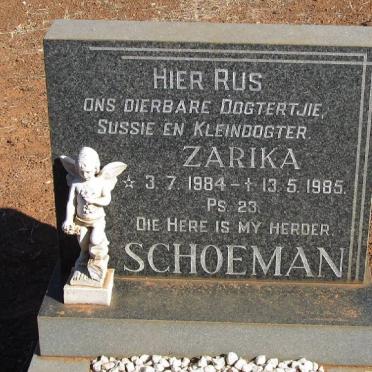 SCHOEMAN Zarika 1984-1985