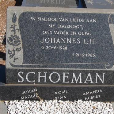 SCHOEMAN Johannes L.H. 1928-1986