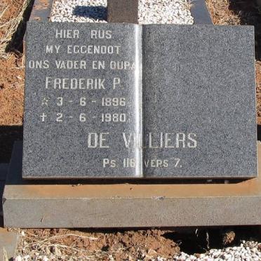 VILLIERS Frederick P., de 1896-1980