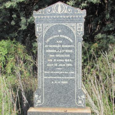 ROUX Debora J.J., le nee FREISLICH 1889-1919