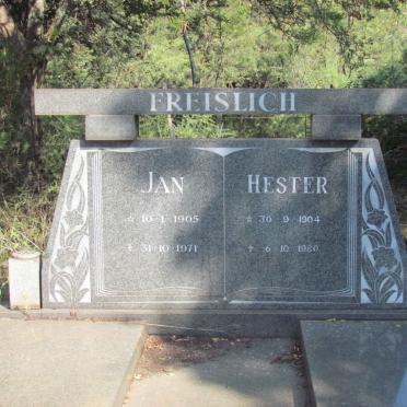 FREISLICH Jan 1905-1971 & Hester 1904-1980