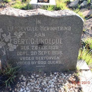 LINDEQUE Gert C. 1936-1936