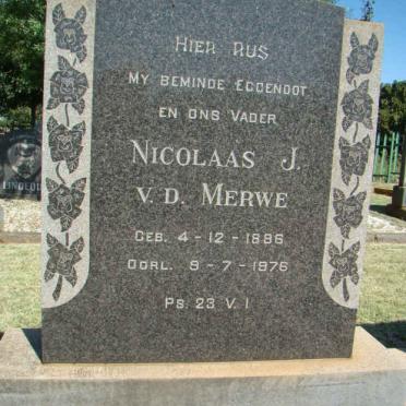 MERWE Nicolaas J, v.d. 1886-1976