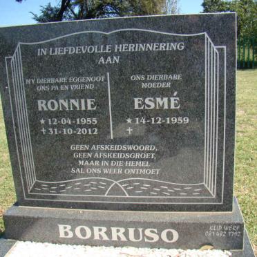 BORRUSO Ronnie 1955-2012 &amp; Esme 1959-
