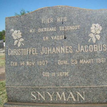 SNYMAN Christoffel Johannes Jacobus 1907-1961