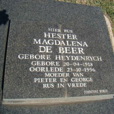 BEER Hester Magdalena, de nee HEYDENRYCH 1918-1996
