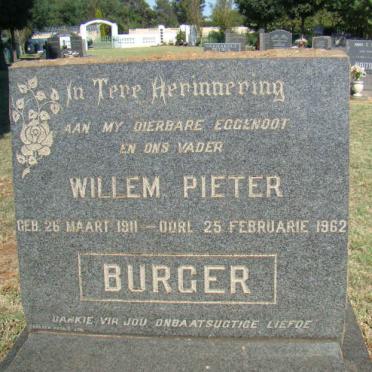 BURGER Willem Pieter 1911-1962