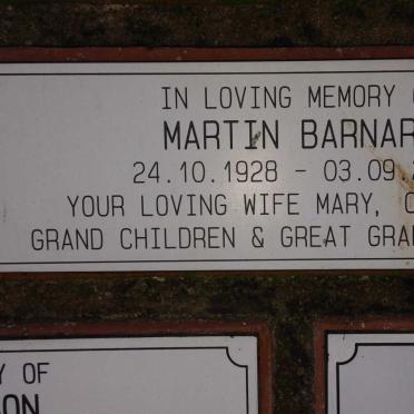 BARNARD Martin 1928-2002