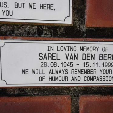 BERG Sarel, van den 1945-1999