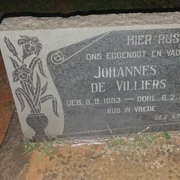 VILLIERS Johannes, de 1893-1971