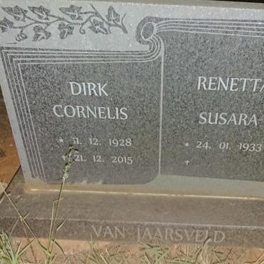 JAARSVELD Dirk Cornelius, van 1928-2015 & Renetta Susara 1933-