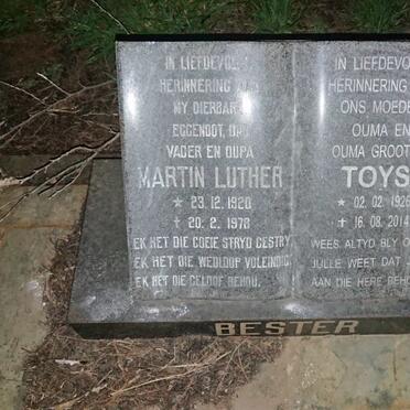 BESTER Martin Luther 1920-1978 & Toys 1926-2014