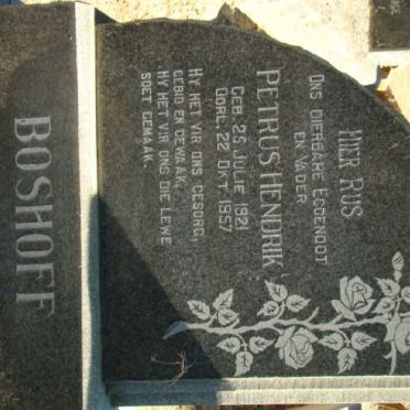 BOSHOFF Petrus Hendrik 1921-1957