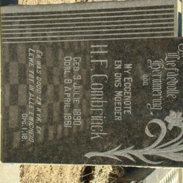 COMBRINCK H.F. 1890-1961