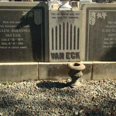 ECK Willem Johannes, van 1871-1951 &amp; Alida Elizabeth 1886-1969