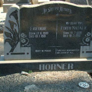 HORNER Freddie 1900-1981 &amp; Edith Natalie 1908-1961