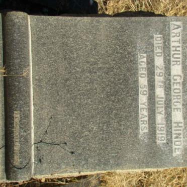 HINDE Arthur George -1919