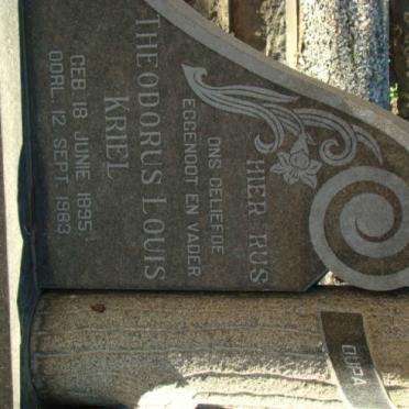 KRIEL Theodorus Louis 1895-1963