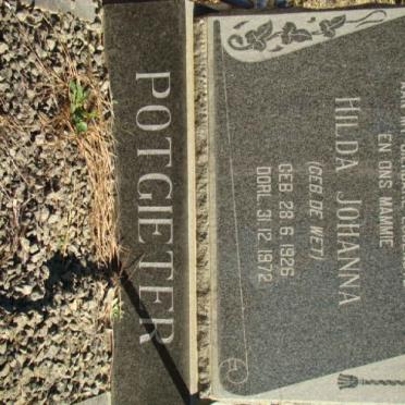 POTGIETER Hilda Johanna nee DE WET 1926-1972