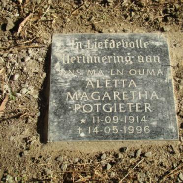 POTGIETER Johannes Christoffel 1910-1968 &amp; Aletta Magaretha 1914-1996