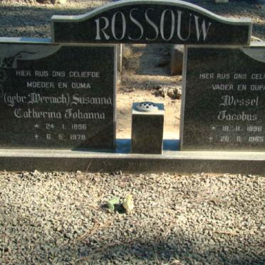 ROSSOUW Wessel Jacobus 1896-1965 &amp; Susanna Catherina Johanna WERNICH 1896-1978